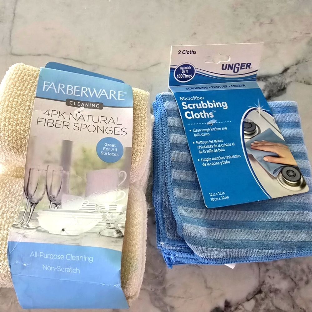 2 NeW Blue Scrubbing Cloths & Scrubbers * NEW